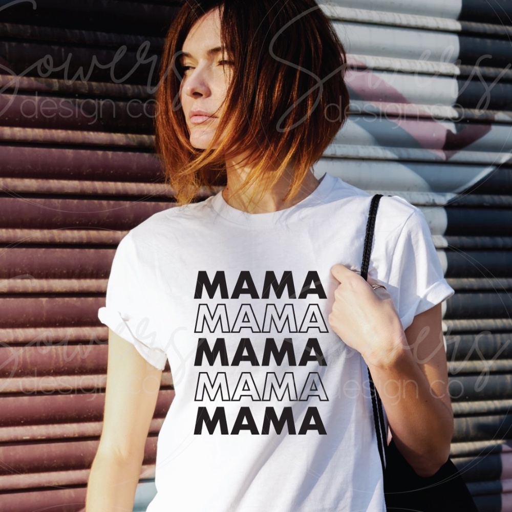 MAMA x5 T-Shirt/Gifts for Women/Quote/Custom T-Shirts/Uni-Sex Graphic T-Shirt